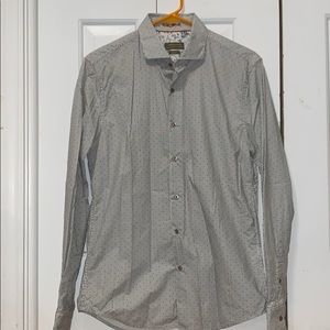 Men’s Denim & Flower Button Up